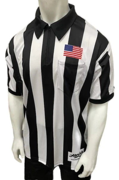 ShopHonigs Honig s Standard 2.25 Striped Football Jersey w American Flag On Chest 4X