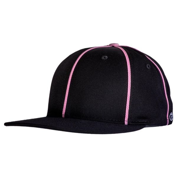 Richardson Flex-Fit Football/Lacrosse Officials Hat with Pink Piping Black / L/XL (7-1/2 - 7-7/8)
