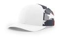 Richardson WHITE Front USA Mesh Snap Back 8 Stitch