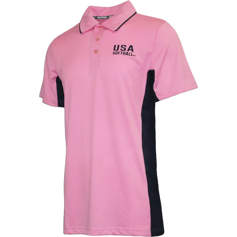 USA Softball Umpire Polo Pink