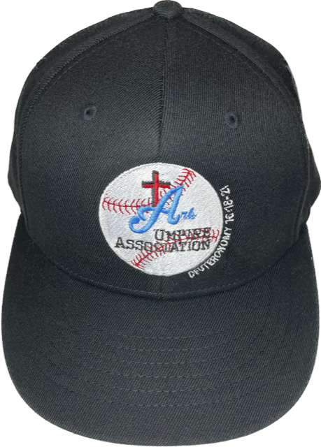 Ark Umpire Association 6-Stitch Pulse R-Flex Baseball Hat - Black