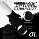 Open Looks Low Cut Sports Socks - 2 Pack (Black)