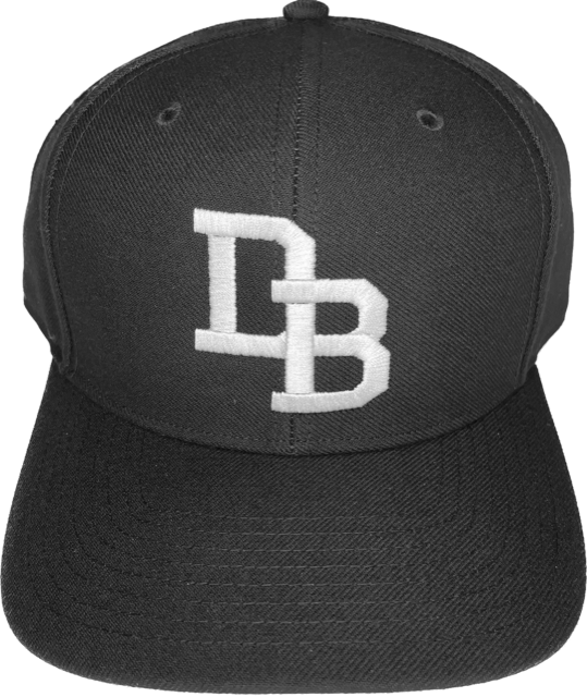 Downeast Board [DB] 6-Stitch Traditional Flex-fit Baseball Hat - Black