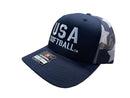 USA Softball Navy Front USA Mesh Snap Back