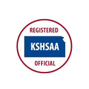 KSHSAA (Kansas) Honig's Pro-soft grey pin stripe v-neck shirt.