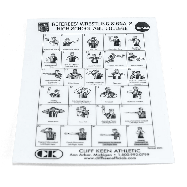 Wrestling Signal Card - High School and College