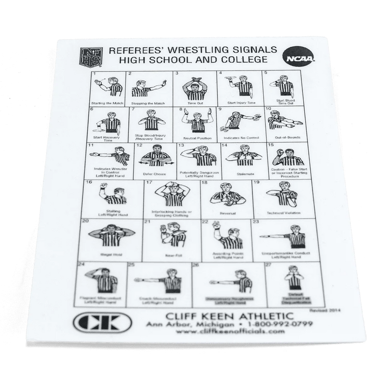 Wrestling Signal Card - High School and College