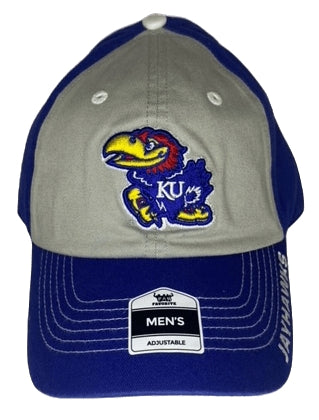 University of Kansas Team Solid Color Logoed Hat w/ Velcro Closure