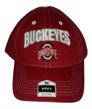 Ohio State University Team Solid Color Logoed Hat w/ Velcro Closure