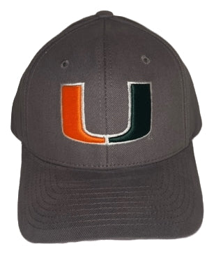 University of Miami Team Solid Color Logoed Hat w/Hat Clasp