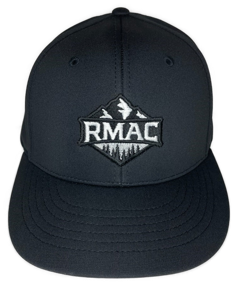 Rocky Mountain Athletic Conference Logo (RMAC) 6-Stitch Baseball Hat - Black