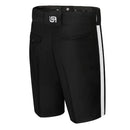 United Attire Football Short Black w/ White Stripe