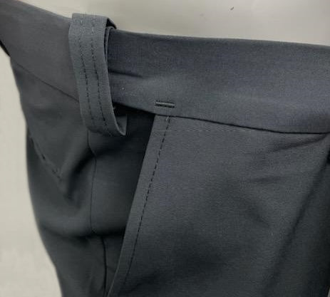 Honig's "New" Performance 4-Way Stretch Flat Front Base Pant With Expander Waistband - Dark Charcoal