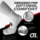 Open Looks Low Cut Sports Socks - 2 Pack (White)