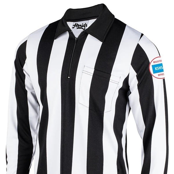 Smitty 2 1/4” Stripe Football Referee Shirt with Left Sleeve Flag