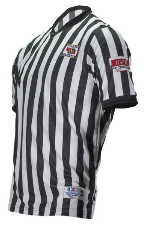 Sublimated Nebraska [NSAA] Basketball Shirt With 1" Stripes