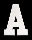 8" Position Letter Applied to Black Placard - Sold Unapplied to Shirt or Jacket