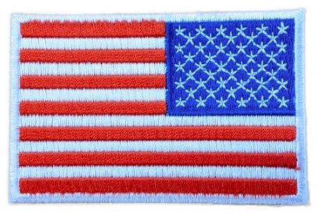 Right Sleeve American Flag - Unattached - White