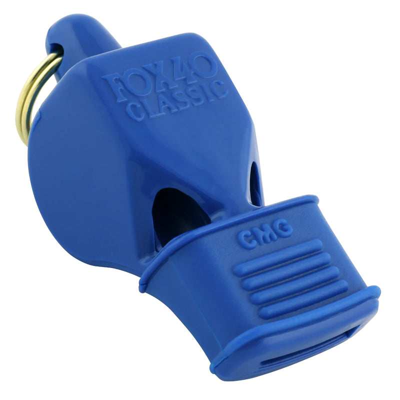 Fox 40 Classic CMG Whistle with Rubber Mouth Guard - Blue