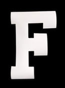 8" Position Letter Applied to Black Placard - Sold Unapplied to Shirt or Jacket