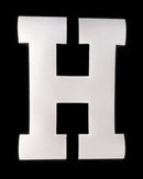 8" Position Letter Applied to Black Placard - Sold Unapplied to Shirt or Jacket