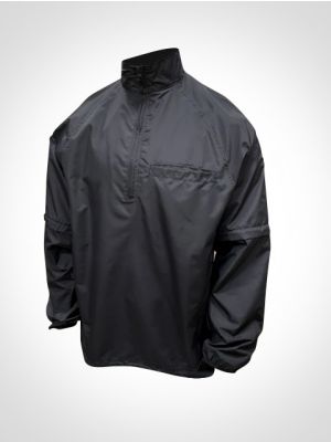 Honig's 1/4 Zip All Black Lightweight Convertible Jacket
