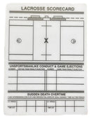Honig's Lacrosse Rewritable Plastic Information Scorecard