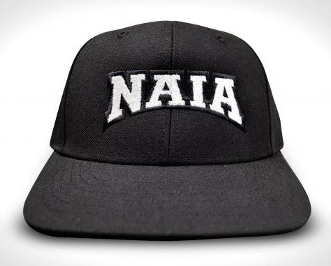 NAIA Fitted Baseball 8-stitch Hat - Black