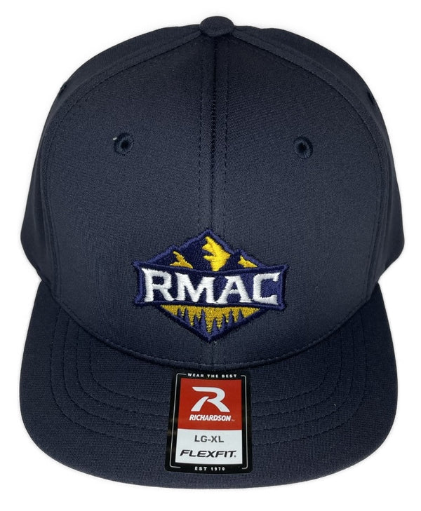 Rocky Mountain Athletic Conference Logo [RMAC] 4-Stitch Pulse R-Flex Softball Hat - Navy