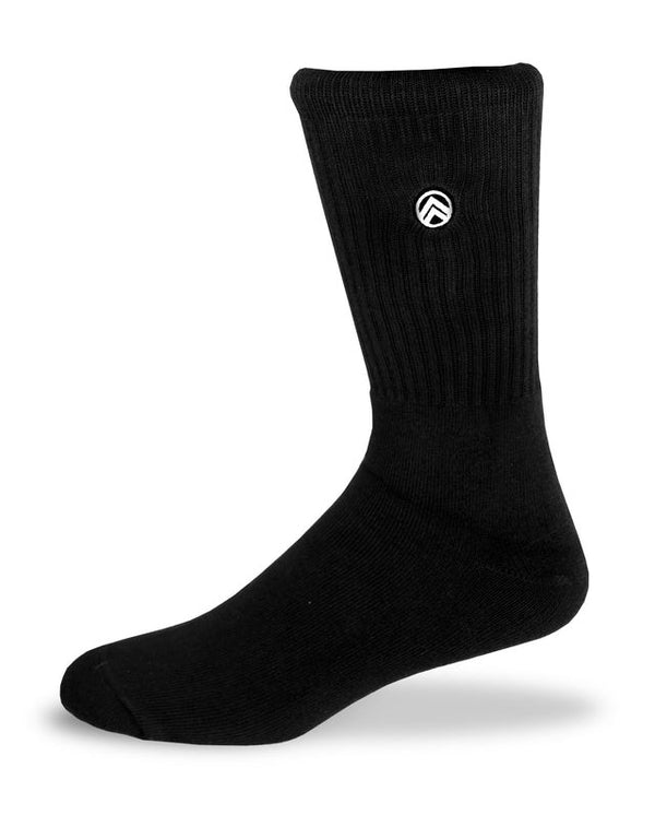 Sky Outfitter Classic Black Athletic Crew Sock