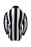Honig's 2.25" Striped Long Sleeve Football/Lacrosse Jersey With Sublimated American Flag On Left Chest