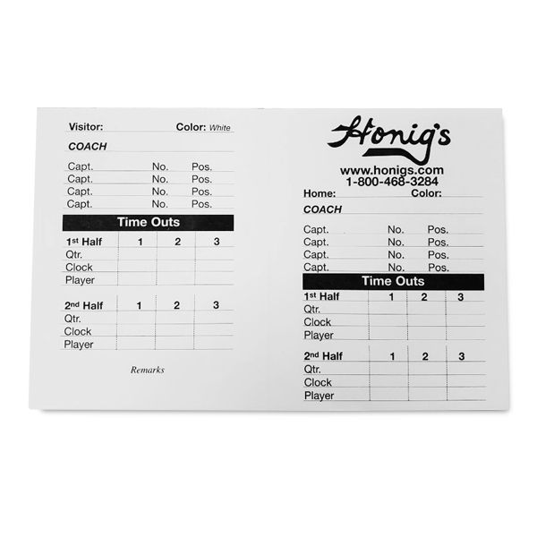 Honig's Paper Football Information Cards (Pack of 25)