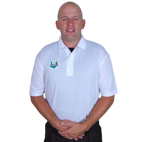 OHSAA Men's White Performance Volleyball Polo