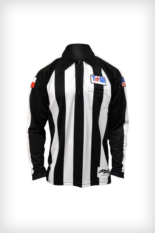 TASO 2.25" Long Sleeve Bi-Flex Football shirt w/ placket and position letter.