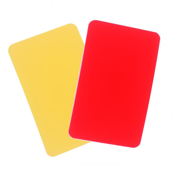 Volleyball Officials' Penalty Red & Yellow Cards